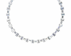Two Ways Emerald Cut Tennis Necklace