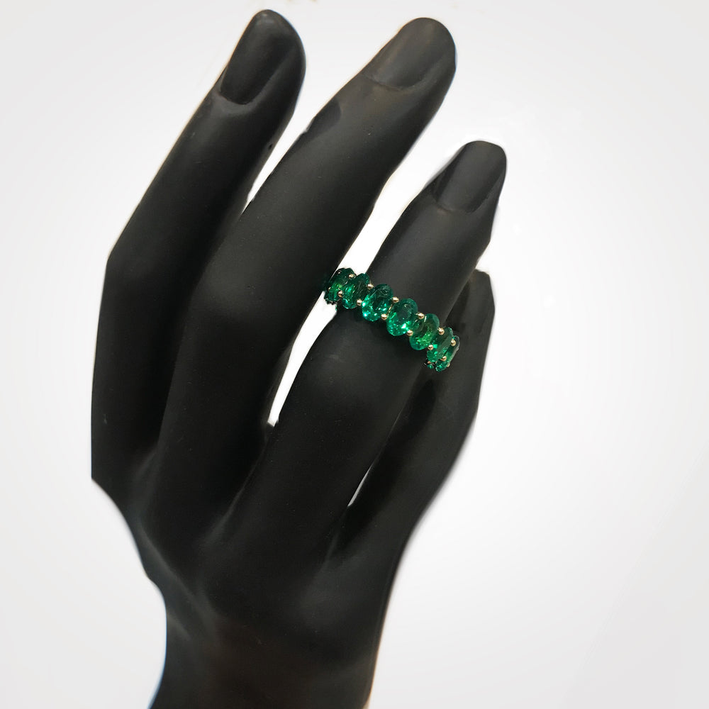 Colombian Emerald Oval Eternity Ring